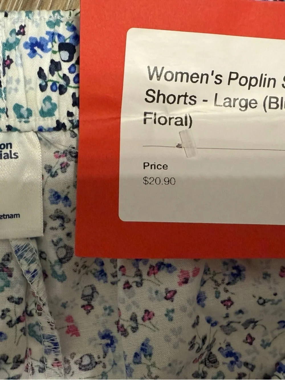 #15)  NWT Women's Poplin Sleep Shorts-Large